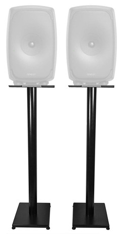 Pair Rockville 37‚Äù Black Steel Speaker Stands For Genelec 8351A Monitors