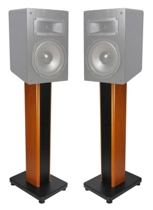 Pair 28" 2-Tone write Wood Speaker Stands For Acoustic Audio PSS-52 Bookshelf Speakers