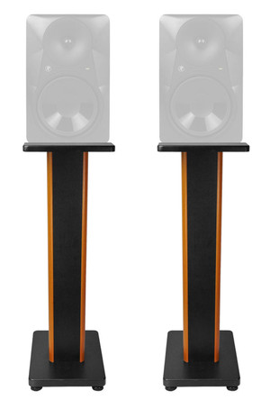 (2) Rockville 28" 2-Tone Studio Monitor Speaker Stands For Mackie MR524 Monitors
