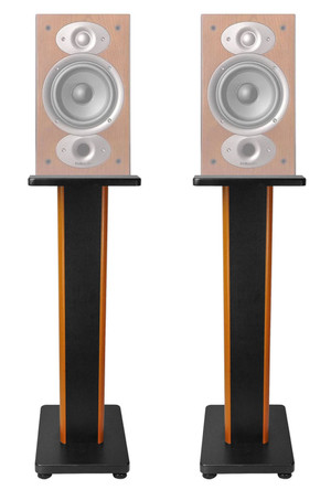 Pair 28" 2-Tone Speaker Stands For Polk Audio RTI A1 Bookshelf Speakers