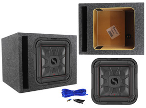 KICKER 46L7T124 12" 1200 Watt L7T Subwoofer Solo-Baric Sub+Vented Sub Enclosure
