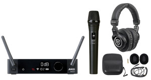 AKG DMS300 8-Channel Digital Handheld Wireless Microphone Mic System+Headphones