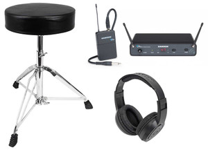 SAMSON Concert 88x 100-Ch. UHF Wireless Guitar System-K Band+ Throne+Headphones