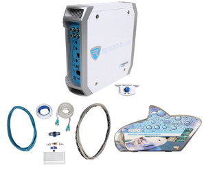 Rockville RXM-M10 1200 Watt/600w RMS Marine/Boat Mono 1-Ohm Amplifier + Amp Kit