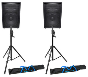 (2) JBL JRX215 1000 Watt 15" Passive DJ PA Speakers+(2) Crank-Up Speaker Stands