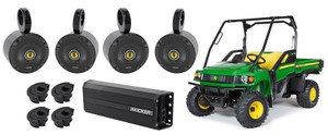 (4) Kicker 6.5" Tower Speakers+Amplifier For John Deere Gator XUV/RSX