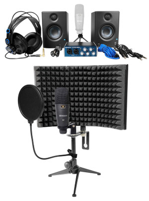 PRESONUS AudioBox USB 96 Interface+Headphones+Microphone+Monitors+Vocal Shield