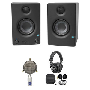 Blue Microphone B5 Bottle Cap Capsule+Presonus Eris Studio Monitors+Headphones