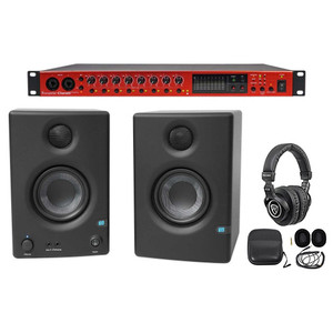 Focusrite Clarett OctoPre Studio Recording Pre-Amp+Presonus Monitors+Headphones