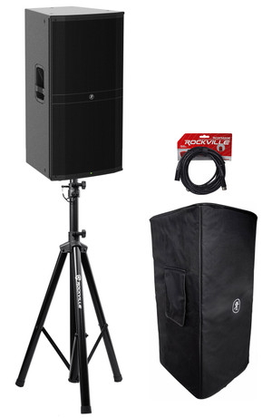 Mackie DRM315 2300w 15" 3-way Powered Active DJ PA Speaker+Cover+Stand+Cable