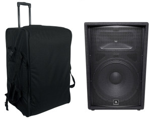JBL JRX215 1000 Watt 15" Passive DJ PA Speaker+Rolling Travel Bag Carry Case