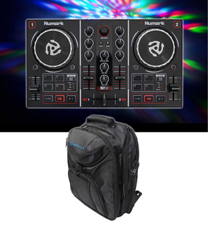 Numark Party Mix Serato DJ Controller w/Built In Light Show+Sound Card+Backpack