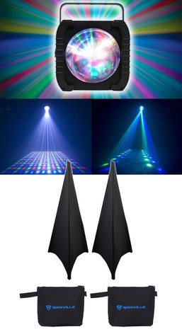 American DJ ADJ REVO 4 IR RGBW LED DMX DJ/Club Light Moonflower Effect+2) Scrims