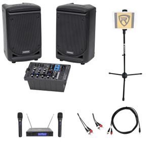 Samson 6" Portable YouTube Karaoke Machine/System+2 Mics+Tablet Smartphone Stand