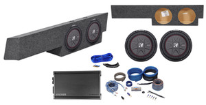 10" Kicker Subwoofers+Amplifier+Box+Wire Kit For 2000-2003 Ford F150 Super Crew