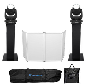 (2) Chauvet DJ Intimidator Beam 355 IRC Moving Heads+Totem Light Stands+Facade