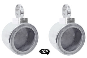 Rockville MAC525S 5.25" 360° Degree Swivel Chrome Wakeboard Tower Speaker Pods