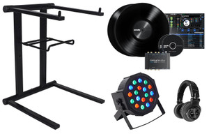 DENON DS1 Serato DJ USB DVS Vinyl Audio Interface+Headphones+Laptop Stand+Par