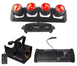 Chauvet Intimidator Wave 360 IRC (4) Moving Rotating Heads+LED Fogger+Controller