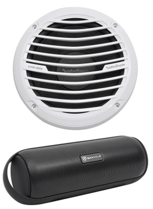 Rockford Fosgate RM110D2 10" 400W Marine/Boat White Subwoofer Sub+Free Speaker