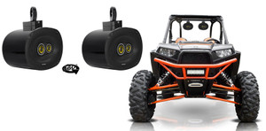 (2) kicker CSC693 6x9" 360° Swivel Black Aluminum Tower Speakers For RZR/ATV/UTV