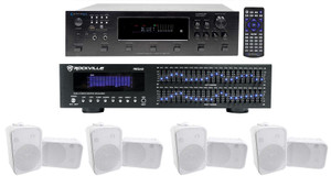 Technical Pro 6000w 6) Zone Home Theater Bluetooth Receiver+8) 6.5" Speakers+EQ