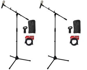 (2) Beyerdynamic TG-V50 Cardioid Dynamic Vocal Microphones Mics+Stands+Cables