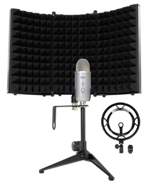 Blue Yeti Studio USB Recording Podcast Podcasting Microphone + Isolation Shield
