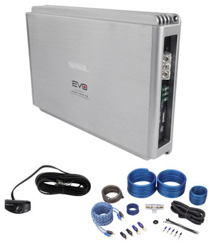 SSL EVO4000.1 4000 Watt Class D 1-Ohm Mono Car Audio Amplifier+Amp Kit+Remote
