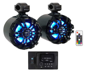 MB QUART Bluetooth Receiver+Tower Speaker For 2013-2020 Polaris RZR XP/XP4 1000