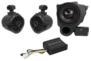 MB QUART 10" 400W Subwoofer+Tower Speakers+Amps For 2014-2018 Polaris RZR S4 900