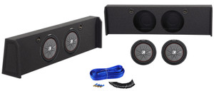 Sub Box Enlosure+(2) Kicker 12" Slim Subwoofers For 2009-Up Ford F-150 SuperCrew