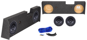 Sub Box+Rockford 12" Subwoofers For 2014-Up GMC/Chevy Sierra/Silverado Crew