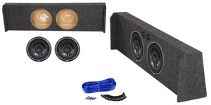 Sealed Sub Box+(2) Rockford 10" Subwoofers For 2009-Up Ford F-150 SuperCrew