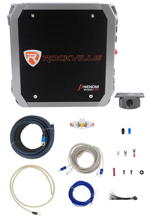 Rockville RXD-M0 1200 Watt Peak/300w Dyno-Certified RMS Mono 1 Ohm Amplifier Car Audio Amp+Memphis Audio Amp Kit