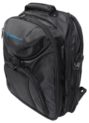 Rockville DJ Laptop/Gear Travel Backpack Bag w/ Headphone Compartment and Dividers