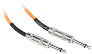 Rockville RCGT3O 3' 1/4'' TS to 1/4'' TS Guitar/Unbalanced Signal Cable-Orange