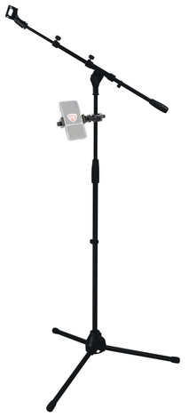 Rockville Karaoke Microphone Stand w/Boom+360° Swivel Smartphone Mount Clamp