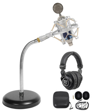 Blue Spark Digital Lightning Podcasting Podcast Kit w/ Mic+Headphones+Gooseneck