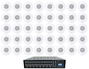 (40) 4" JBL Ceiling Speakers+4 Zone 70v Commercial Multi Room Matrix Amplifier