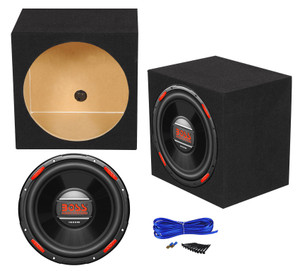 Boss Audio AR120DVC 12" 1600w DVC Car Audio Subwoofer+Sealed Sub Box Enclosure
