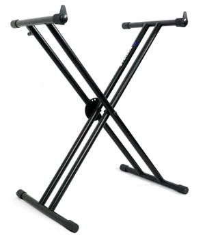 Rockville Double X Braced Keyboard Stand+Push Lock For Novation Launchkey 49