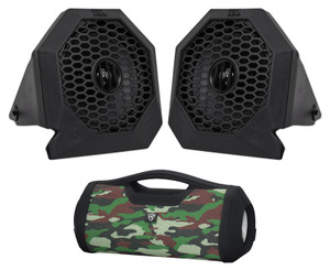 MTX RZRPOD65 6.5" Dash Mount Roll Cage Roll Bar Speakers For RZR/UTV+Boombox