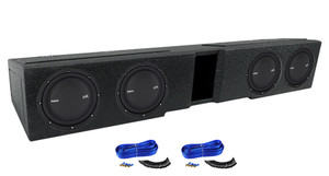 (4) Polk Audio 8" Subwoofers+Sub Box Enclosure For 2007- CURRENT GM Crew Cab