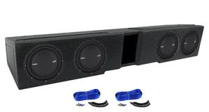 (4) Polk Audio 8" Subs+Box For 2009-2020 FORD F150 SUPER CREW+2017-2020 F250/350