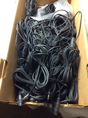 1/4" to XLR MIXED LENGTH CABLES (Includes around 60)