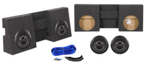 Dual 12" Rockford Subwoofers+Enclosure For 2005-2015 Toyota Tacoma Regular Cab
