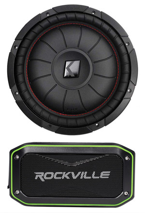 Kicker 43CVT122 COMPVT 12" 800w Shallow Slim Car Subwoofer Sub + Speaker