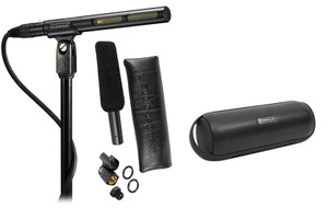 Audio Technica AT875R Shotgun Condenser Microphone w/Line+Gradient DV + Speaker