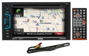 SSL DD864BN In-Dash 6.2" Car DVD/CD Bluetooth Receiver Monitor w/GPS+Backup Cam